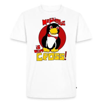 Mr Flibble is very Cross - Men's Premium Organic T-Shirt - white - Front - Nico (187cm)
