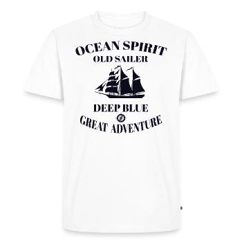 Croisière en voilier - T-shirt d’été - T-shirt Premium bio Homme - blanc - Devant - Nico (187cm)