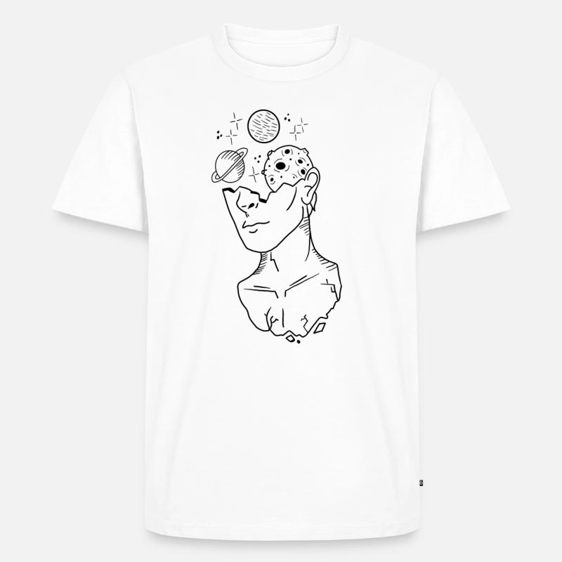Open Mind galaxy space - Männer Premium Bio T-Shirt - Weiß