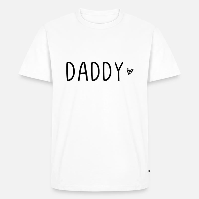 Daddy - Männer Premium Bio T-Shirt - Weiß