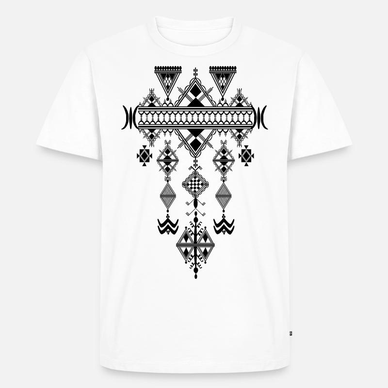 Berbermuster. Max-Format - Männer Premium Bio T-Shirt - Weiß