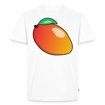 Équipage de fruits | Équipe Fruit | mangue - T-shirt Premium bio Homme - blanc - Devant - Nico (187cm)