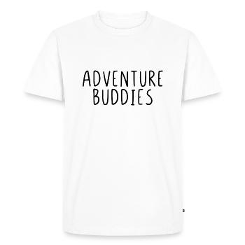 Adventure buddies - Men's Premium Organic T-Shirt - white - Front - Nico (187cm)