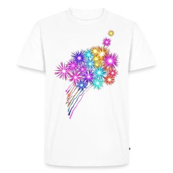Fête des feux d’artifice - T-shirt Premium bio Homme - blanc - Devant - Nico (187cm)