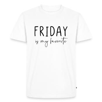 Friday is my favorite - Men's Premium Organic T-Shirt - white - Front - Nico (187cm)