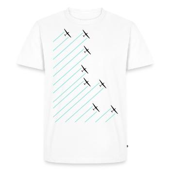 Planeur Planeur Planeur Planeur Pilote - T-shirt Premium bio Homme - blanc - Devant - Nico (187cm)