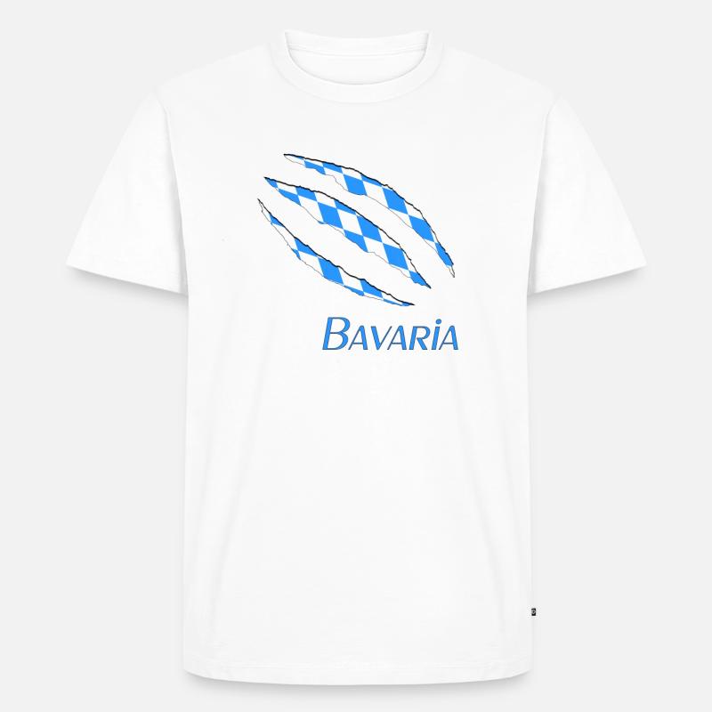 Bavaria Risse Cuts bavaria Bayern - Männer Premium Bio T-Shirt - Weiß