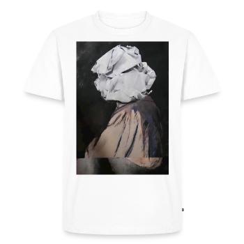 PAPER HEAD, 2020 par massimiliano sbrescia - T-shirt Premium bio Homme - blanc - Devant - Nico (187cm)