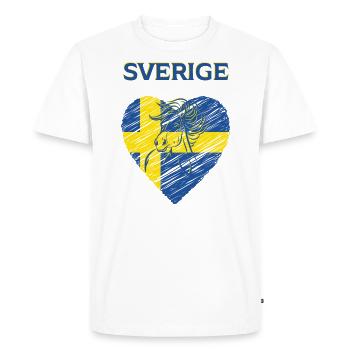 Sverige Sweden Swedish Dala Horse Dala Horse - Men's Premium Organic T-Shirt - white - Front - Nico (187cm)