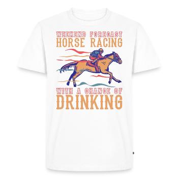 Horse Racing - Horse Sayings - Horse Rider - Men's Premium Organic T-Shirt - white - Front - Nico (187cm)