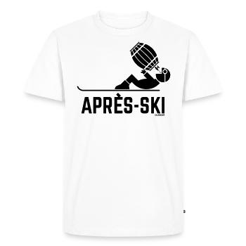 Après-Ski (Apres Ski Beer Drinker Beer Barrel / B) - Men's Premium Organic T-Shirt - white - Front - Nico (187cm)