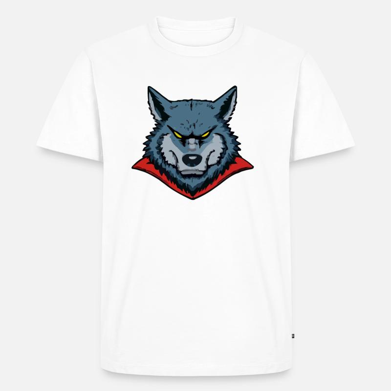 Acko der schlaue Wolf - Männer Premium Bio T-Shirt - Weiß