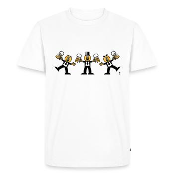 Équipe de soutien Bachelor (Caricature / Danse / F) - T-shirt Premium bio Homme - blanc - Devant - Nico (187cm)