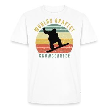 Snowboarder le plus correct - T-shirt Premium bio Homme - blanc - Devant - Nico (187cm)