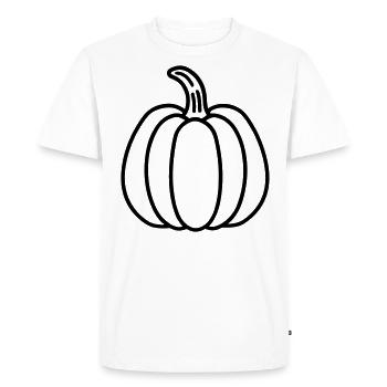citrouille - T-shirt Premium bio Homme - blanc - Devant - Nico (187cm)