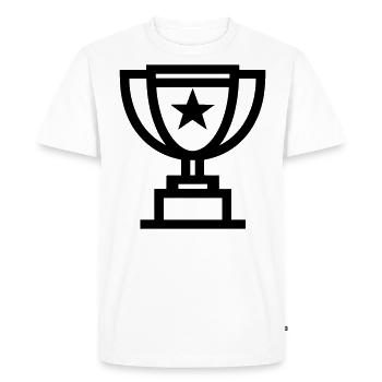 trophy - Men's Premium Organic T-Shirt - white - Front - Nico (187cm)