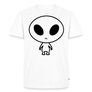 alien - Men's Premium Organic T-Shirt - white - Front - Nico (187cm)