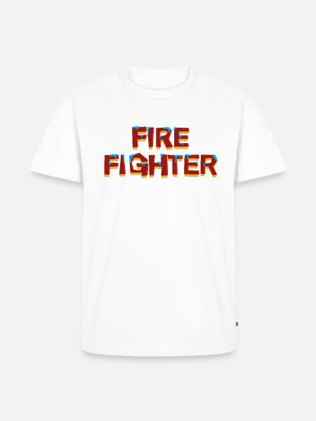 Feuerwehr - Männer Premium Bio T-Shirt - Weiß