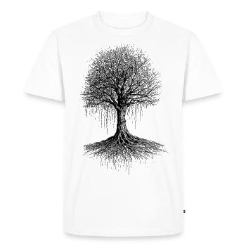 Écho des racines - T-shirt Premium bio Homme - blanc - Devant - Nico (187cm)