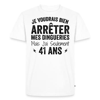J'ai 84 ans - Anniversaire 84 ans, 84 ans - T-shirt Premium bio Homme - blanc - Devant - Nico (187cm)