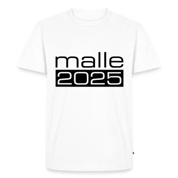 Malle 2025 - Men's Premium Organic T-Shirt - white - Front - Nico (187cm)