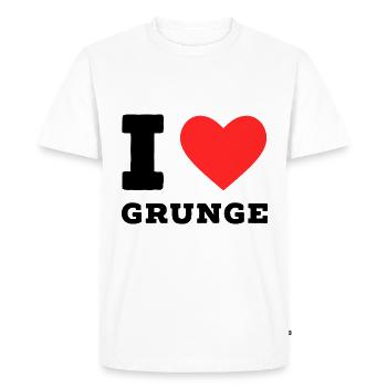 J’adore le grunge - T-shirt Premium bio Homme - blanc - Devant - Nico (187cm)