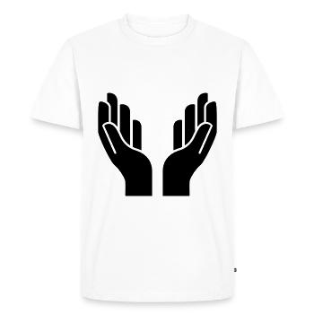 Hands icon icon - Men's Premium Organic T-Shirt - white - Front - Nico (187cm)