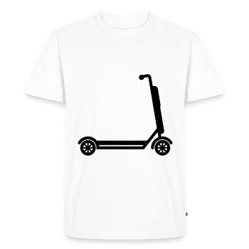 Icône E-scooter - T-shirt Premium bio Homme - blanc - Devant - Nico (187cm)