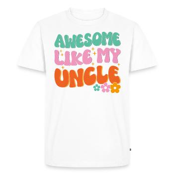 Brilliant as my uncle - Men's Premium Organic T-Shirt - white - Front - Nico (187cm)