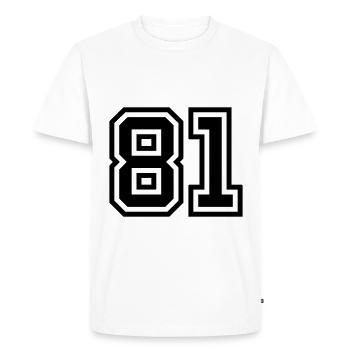 Symbole numérique 81 - T-shirt Premium bio Homme - blanc - Devant - Nico (187cm)