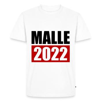 malle 2022 - Men's Premium Organic T-Shirt - white - Front - Nico (187cm)