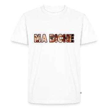 louis de funes ma biche - T-shirt Premium bio Homme - blanc - Devant - Nico (187cm)