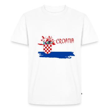 Croatie Hrvatska Croatie j'aime la croatie - T-shirt Premium bio Homme - blanc - Devant - Nico (187cm)
