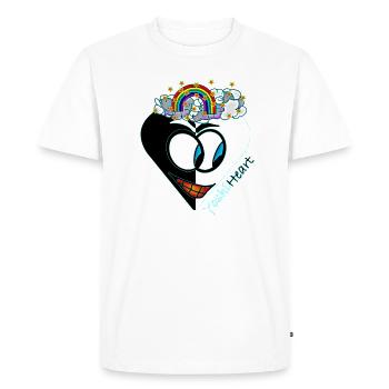 YoshiHeart - Edition 1 - Cœur noir et blanc - T-shirt Premium bio Homme - blanc - Devant - Nico (187cm)