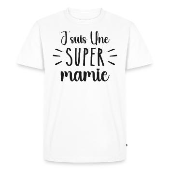 Super Granny, Grandma Gift - Men's Premium Organic T-Shirt - white - Front - Nico (187cm)