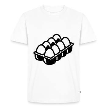 Symbole des œufs - T-shirt Premium bio Homme - blanc - Devant - Nico (187cm)