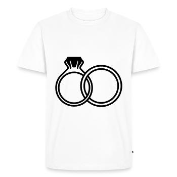 Symbole des alliances - T-shirt Premium bio Homme - blanc - Devant - Nico (187cm)