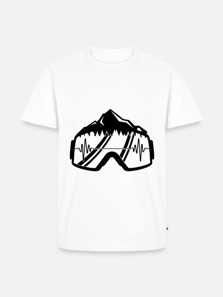 ski brille puls - Männer Premium Bio T-Shirt - Weiß