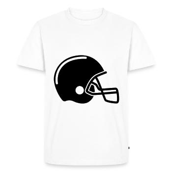 Football Helmet icon - Men's Premium Organic T-Shirt - white - Front - Nico (187cm)