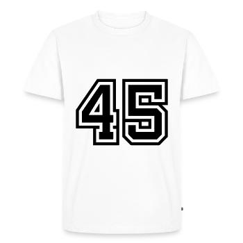 45 number symbol - Men's Premium Organic T-Shirt - white - Front - Nico (187cm)