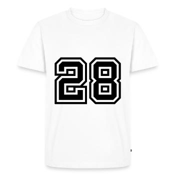 Symbole numérique 28 - T-shirt Premium bio Homme - blanc - Devant - Nico (187cm)