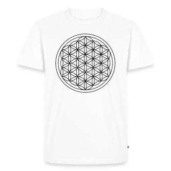 Flower of life - Men's Premium Organic T-Shirt - white - Front - Nico (187cm)