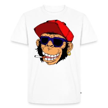 Smoke Gorilla - T-shirt Premium bio Homme - blanc - Devant - Nico (187cm)