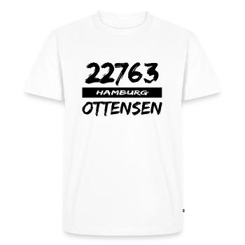 22763 Hamburg Ottensen - T-shirt Premium bio Homme - blanc - Devant - Nico (187cm)