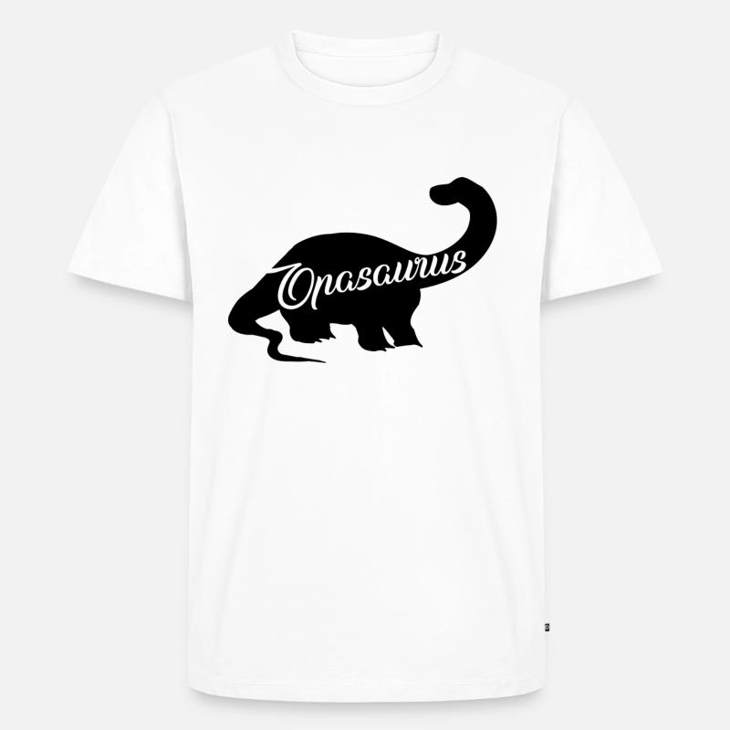 Opasaurus - Männer Premium Bio T-Shirt - Weiß