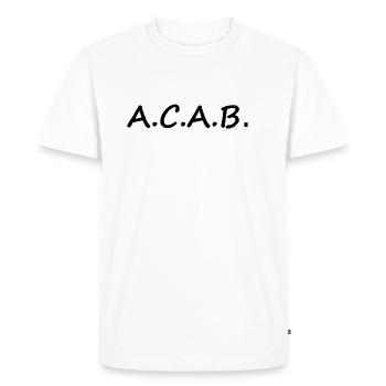 ACAB, leisure, sports, 1312, police - Men's Premium Organic T-Shirt - white - Front - Nico (187cm)