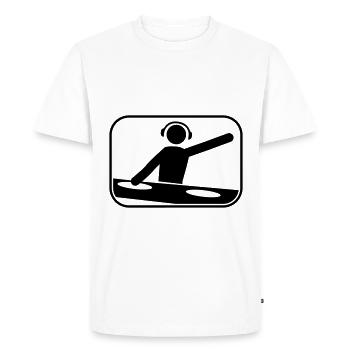 dj party - Men's Premium Organic T-Shirt - white - Front - Nico (187cm)
