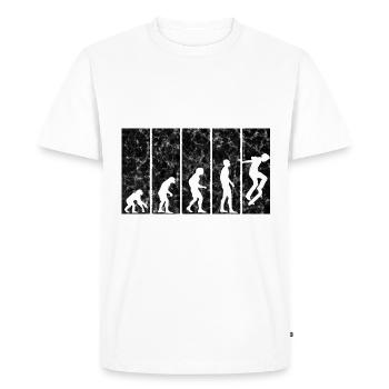 Evolution Skateboarder Skateboard Skater Skate - T-shirt Premium bio Homme - blanc - Devant - Nico (187cm)