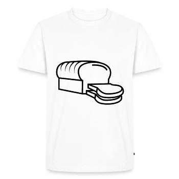 Bread icon symbol - Men's Premium Organic T-Shirt - white - Front - Nico (187cm)