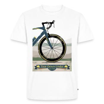 Tour Down Under vélo - T-shirt Premium bio Homme - blanc - Devant - Nico (187cm)